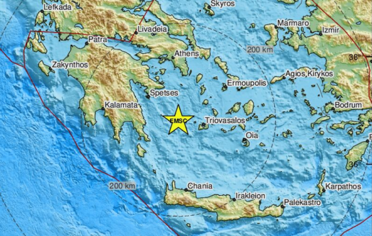 Σεισμός 3,2 Ρίχτερ ανοιχτά της Μήλου