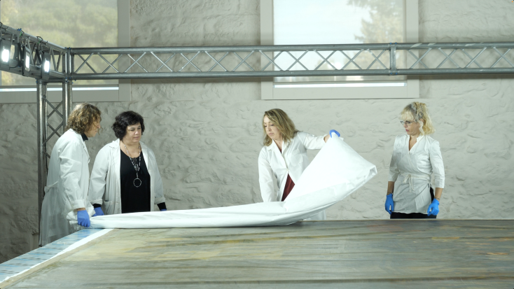 Από τη συντήρηση του έργου «30ή Μαρτίου 1814» στην Εθνική Γλυπτοθήκη