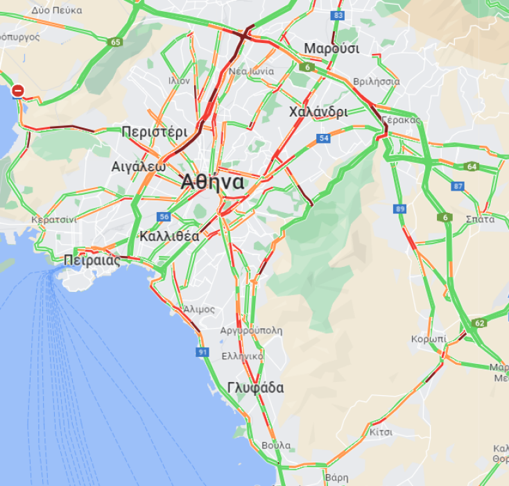 Προβλήματα ακόμα σε Κηφισό και Λεωφόρο Αθηνών