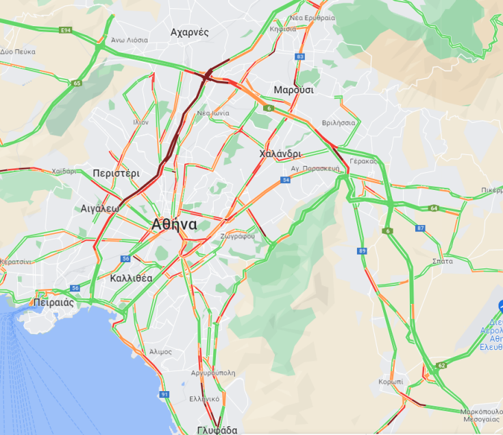 Μεγάλο μποτιλιάρισμα αυτήν την ώρα στον Κηφισό - Καθυστερήσεις σε Κατεχάκη