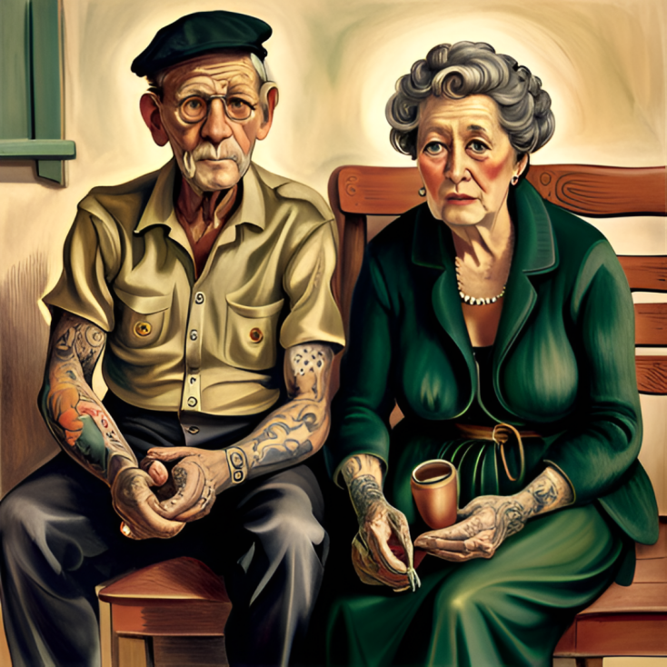 Τατουάζ σε γέρικο δέρμα