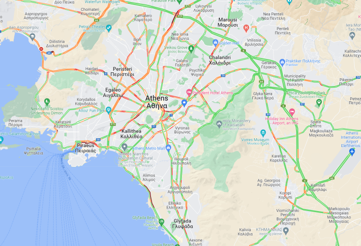 Διακοπή κυκλοφορίας στην Πειραιώς λόγω συσσώρευσης υδάτων 