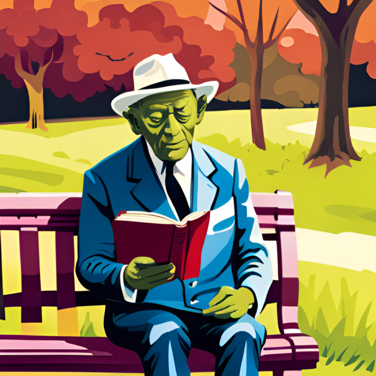 Ο μοναχικός ηλικιωμένος άντρας στο σιντριβάνι