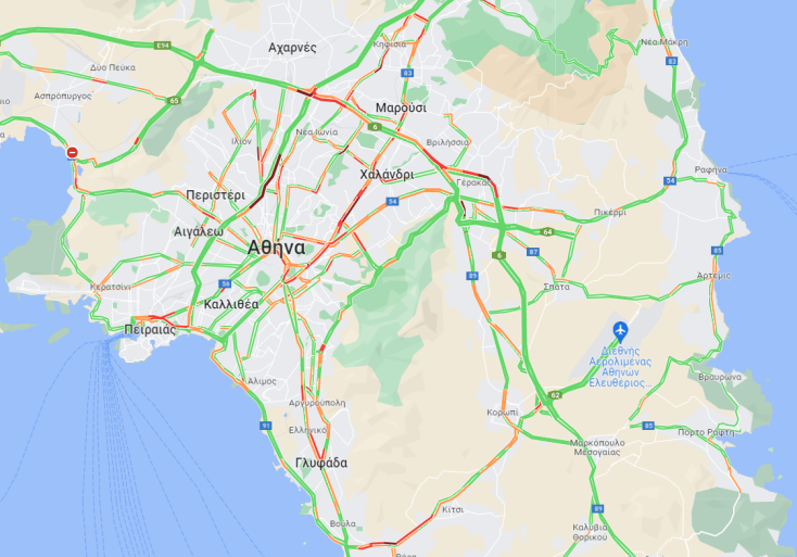 Κουδούνι για τα σχολεία, κόρνες για τους οδηγούς - «Κολλημένος» ο Κηφισός, προβλήματα στην Παραλιακή