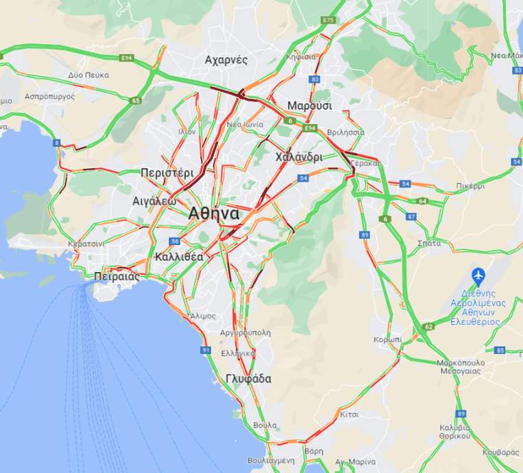 Προβλήματα στην κίνηση των οδηγών σε Κηφισό, Λεωφόρο Αθηνών και Παραλιακή