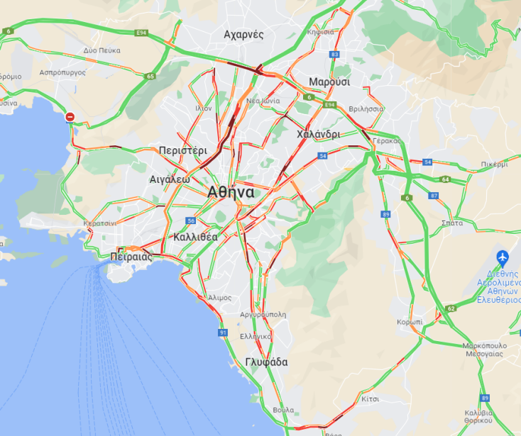 Στο «κόκκινο» Κηφισός, Βάρης-Κορωπίου και Παραλιακή