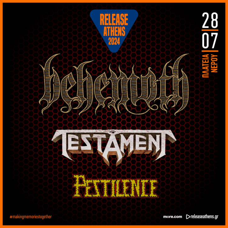 Behemoth, Testament και Pestilence έρχονται στο Release Athens 2024