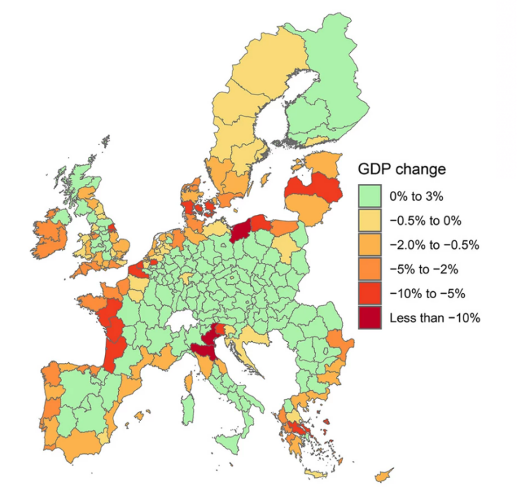 Η ομάδα μοντελοποίησε τον αντίκτυπο των επενδύσεων σε διάφορους οικονομικούς τομείς στις περιφερειακές οικονομίες