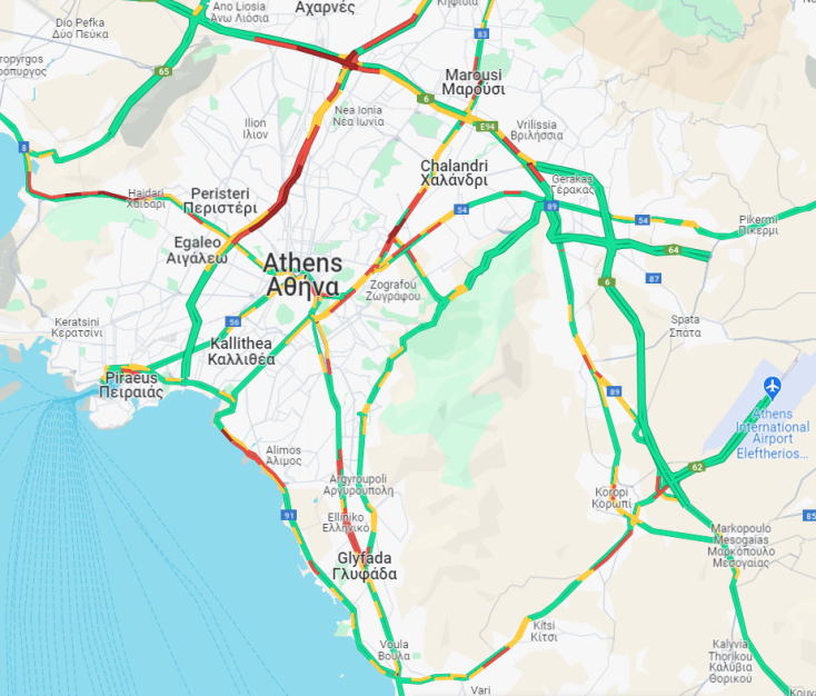 Προβλήματα για τους οδηγούς σε Κηφισό, Αττική οδό και Κηφισίας