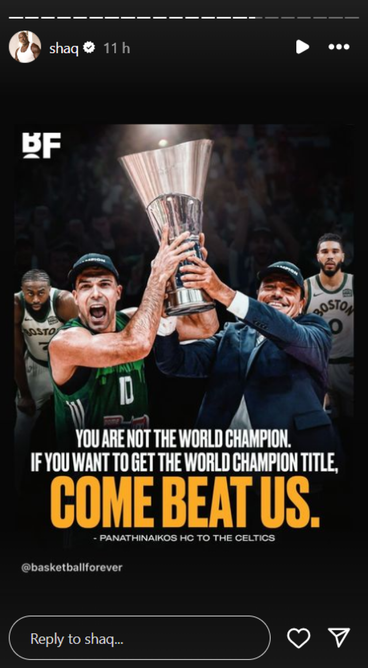 Σακίλ Ο'Νιλ: Αναδημοσίευσε την πρόσκληση του Εργκίν Αταμάν για αγώνα του Παναθηναϊκού με τους Μπόστον Σέλτικς - Η viral δήλωση του Τούρκου προπονητή. 