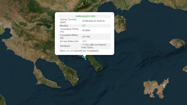 Σεισμός τώρα στο Άγιο Όρος