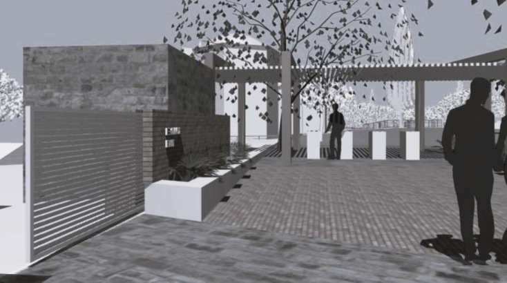 Νέα διαμόρφωση εισόδου και σημείου ελέγχου εισιτηρίων. Φωτορεαλιστική απεικόνιση 