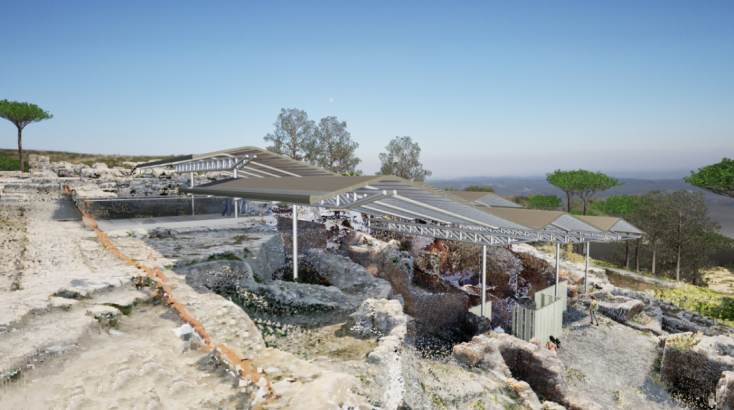 Φωτορεαλιστική απεικόνιση του νέου στεγάστρου των βασιλικών διαμερισμάτων 