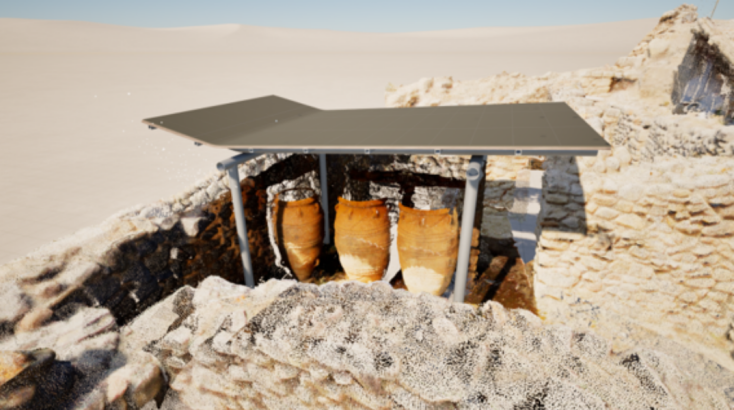 Φωτορεαλιστική απεικόνιση του νέου στεγάστρου του δωματίου 