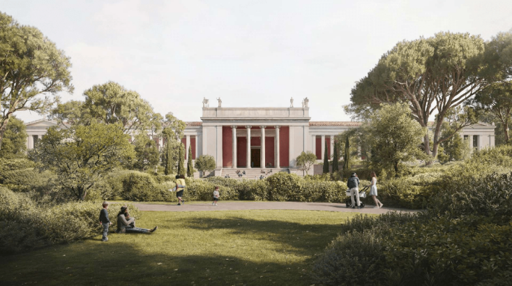 Φωτορεαλιστική απεικόνιση του εξωτερικού χώρου του νέου ΕΑΜ-