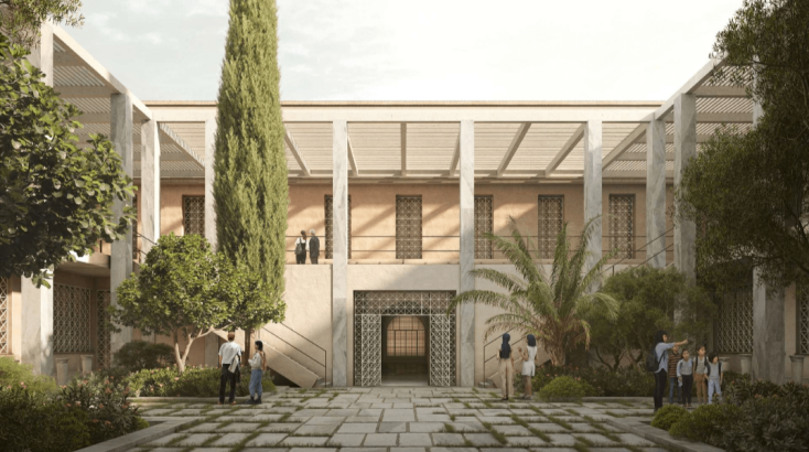 Φωτορεαλιστική απεικόνιση εξωτερικού χώρου Επιγραφικού Μουσείου