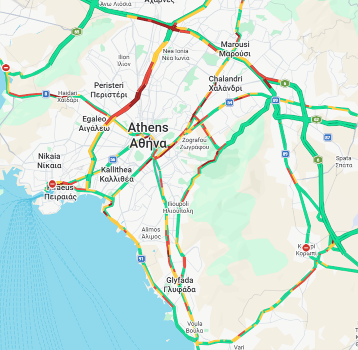 Κίνηση τώρα στο κέντρο της Αθήνας