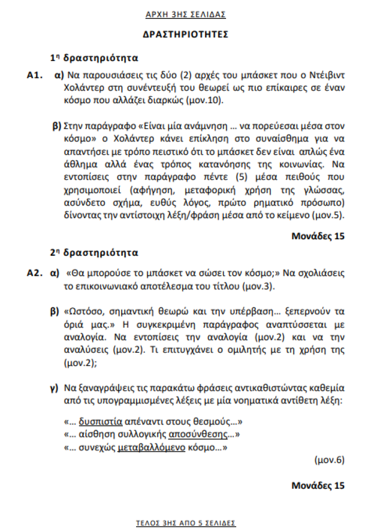 Πανελλήνιες 2026: Τα θέματα σε Νέα Ελληνικά για τους υποψηφίους των ΕΠΑΛ