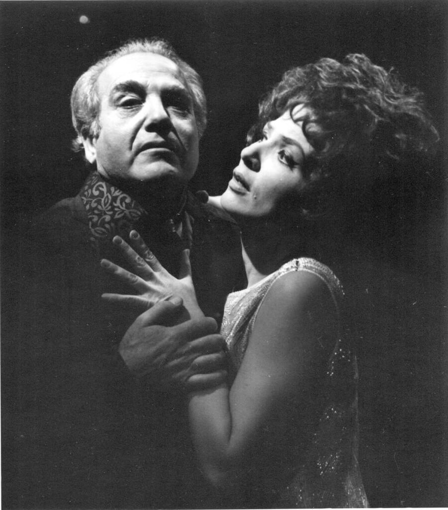 Αλίκη Γεωργούλη και Λ. Καλλέργης στην παράσταση «Ομφάλη»