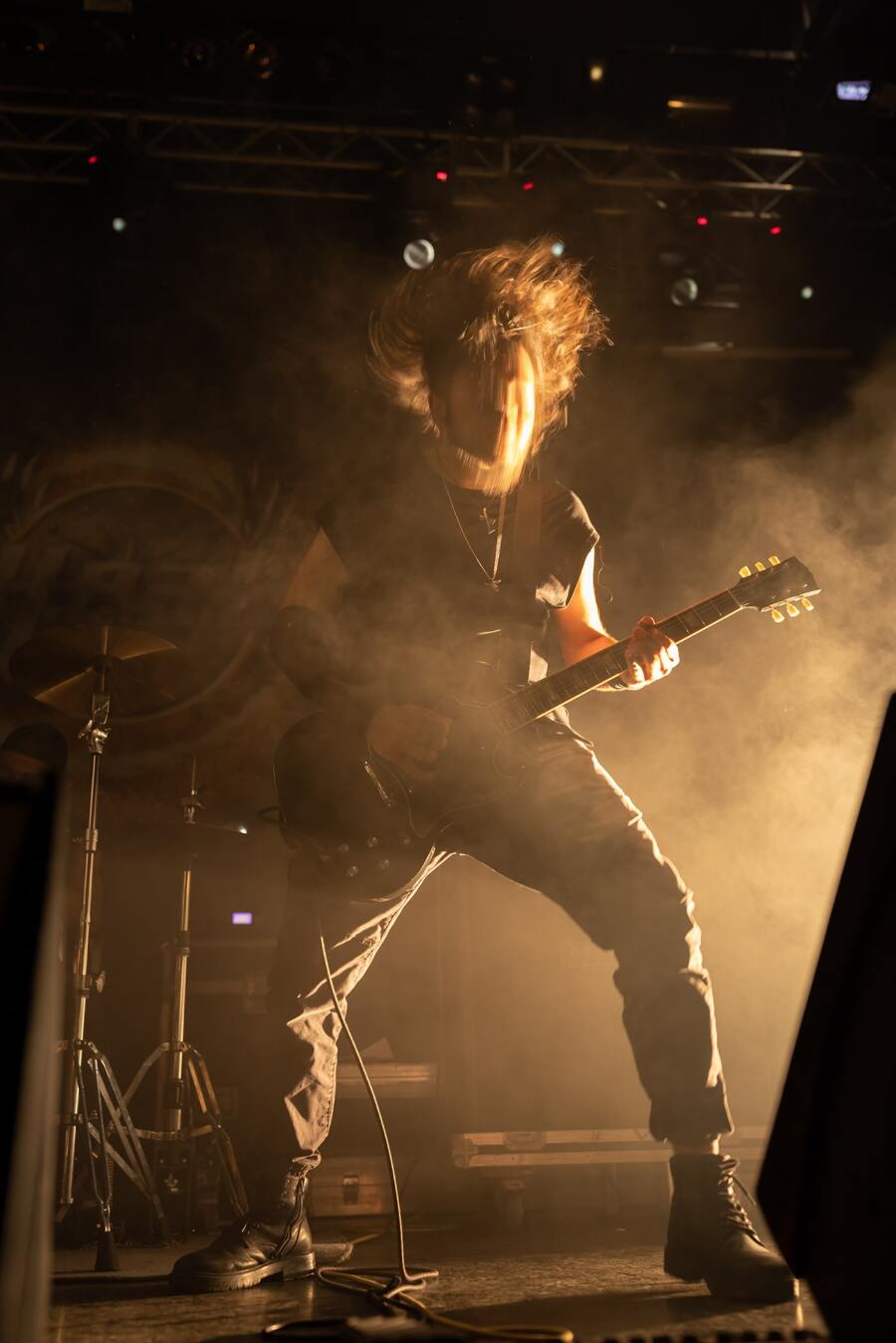 Στιγμιότυπο από τη συναυλία των Lazy Man's Load στην Αθήνα, στο Gagarin 205