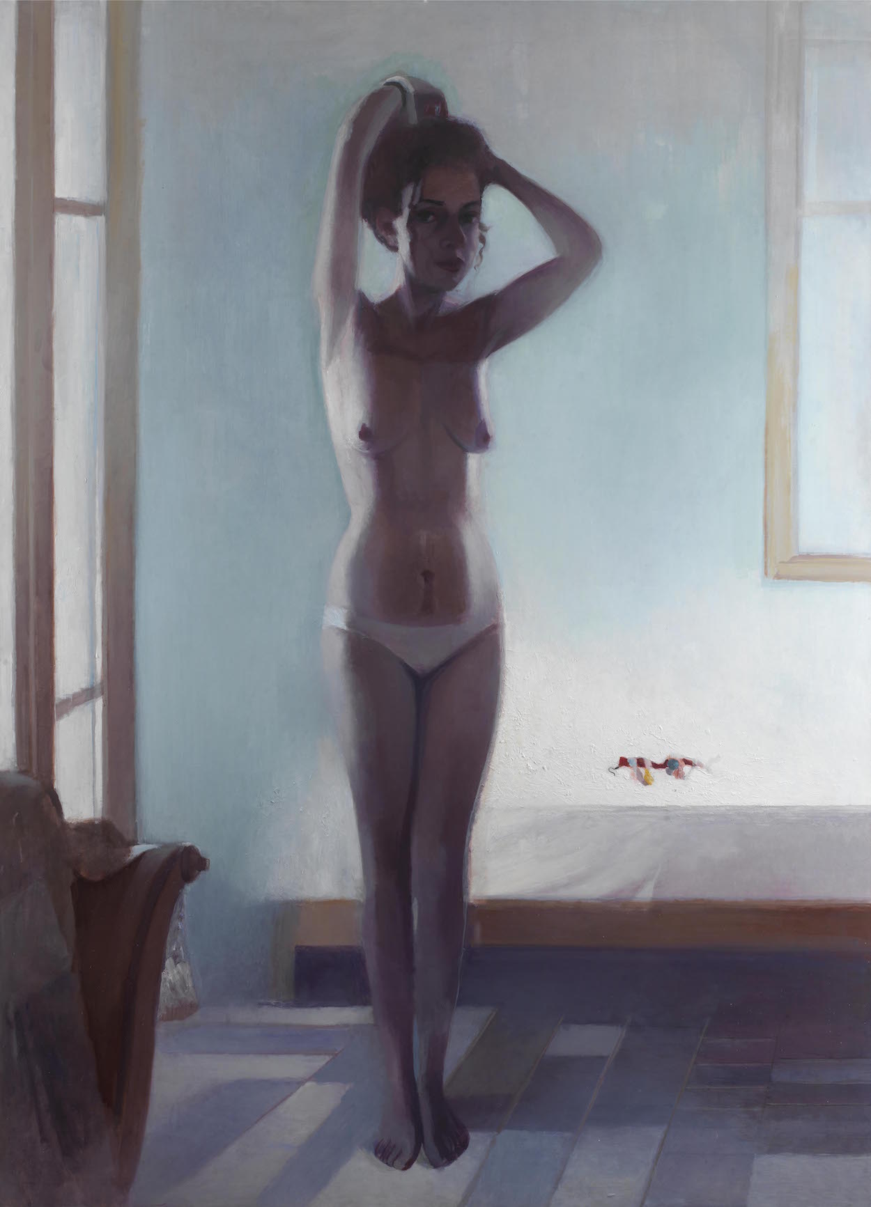 Πίνακας της Καλλιρόης Μαρούδα, «Η Ζ. στον καθρέφτη», 2014
