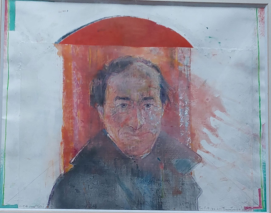 Ο Γιώργος Βέλτσος σε ένα από τα τελευταία πορτρέτα του Χρόνη Μπότσογλου