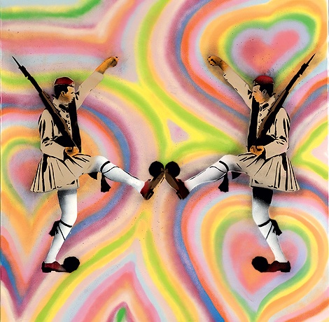 Με ελληνική σφραγίδα. Έργο του J. Lio από την έκθεση "Urban art" (2009)