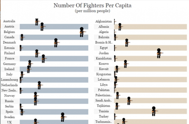 Χώρες προέλευσης των τζιχαντιστών 