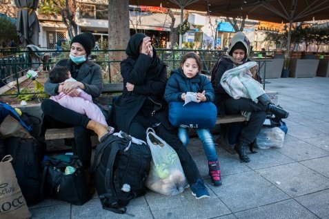 Refugees in Victoria sqr.