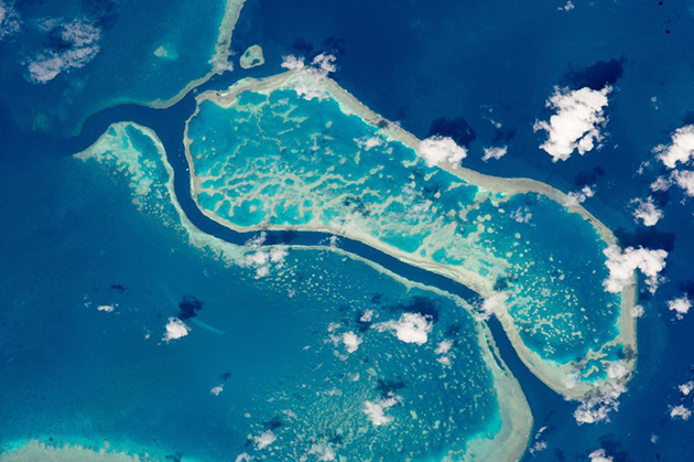 Ο Μεγάλος Κοραλλιογενής Ύφαλος από το Διάστημα 