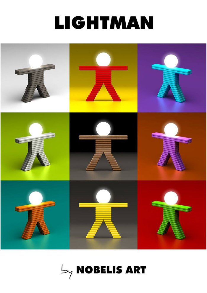  Τα ανθρωπάκια-φωτιστικά σε διάφορους χρωματισμούς