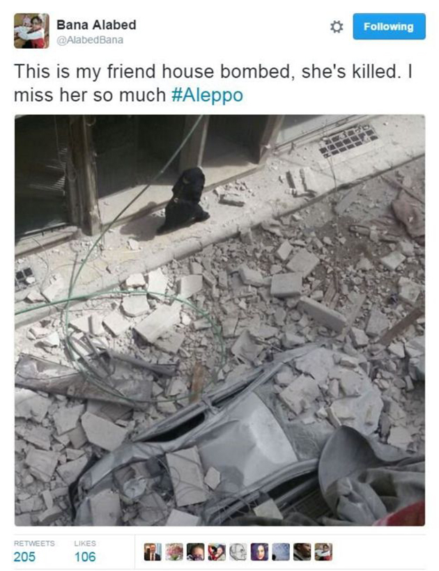 Σταμάτησε ξαφνικά να τιτιβίζει η 7χρονη Μπάνα από το Χαλέπι 