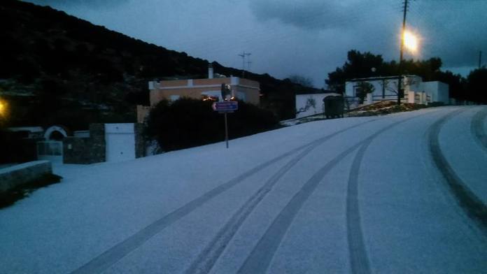 Χιόνια στο Γαλησσά – Cyclades24.gr