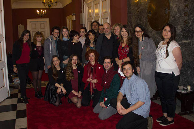 Η περυσινή ομάδα φοιτητών στην πρώτη συναυλία (24.2.2016)