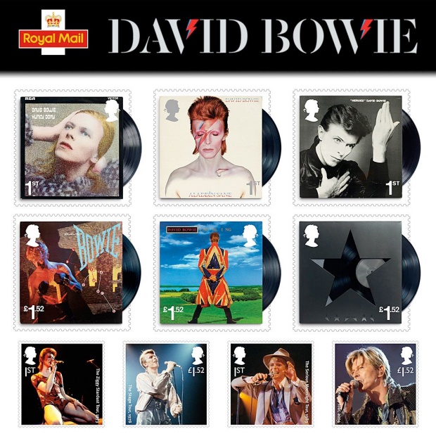 Τα 10 γραμματόσημα του Royal Mail για τον David Bowie