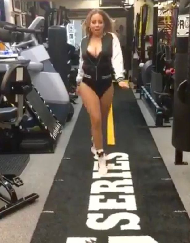 Η Μαράια Κάρεϊ στο γυμναστήριο