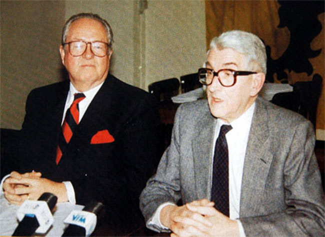 Παλιότερο στιγμιότυπο από συνάντηση των Jean Marie Le Pen και Karen Dillen