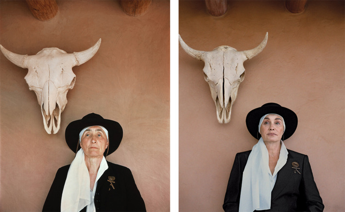 η Georgia O’Keeffe, φωτογραφημένη από τον Philippe Halsman, 1948 η Georgia O’Keeffe, φωτογραφημένη από τον Philippe Halsman, 1948