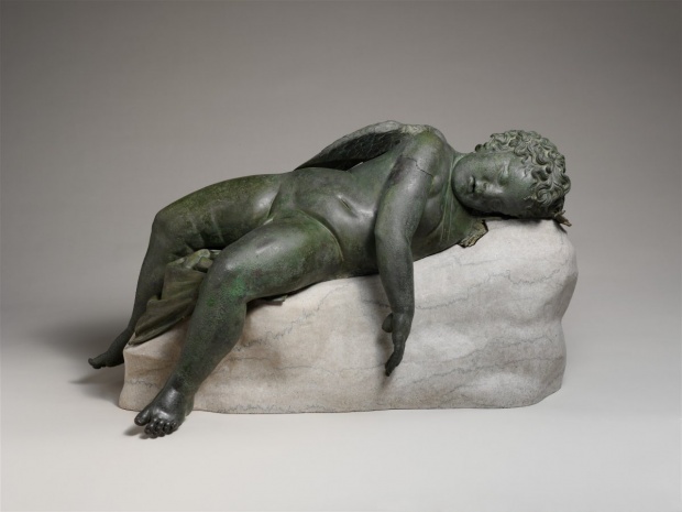 Bronze Statue of Eros Sleeping," Hellenistic Period, 3rd­-2nd century BC.