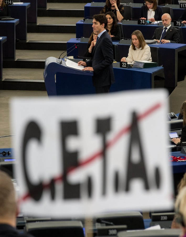 Ο Τριντό στο Ευρωκοινοβούλιο