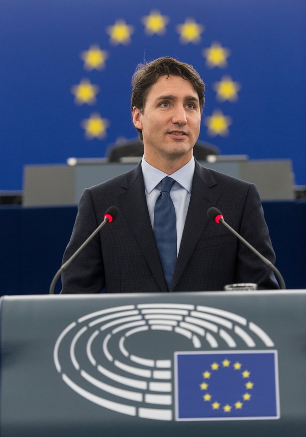 Ο Τριντό στο Ευρωκοινοβούλιο