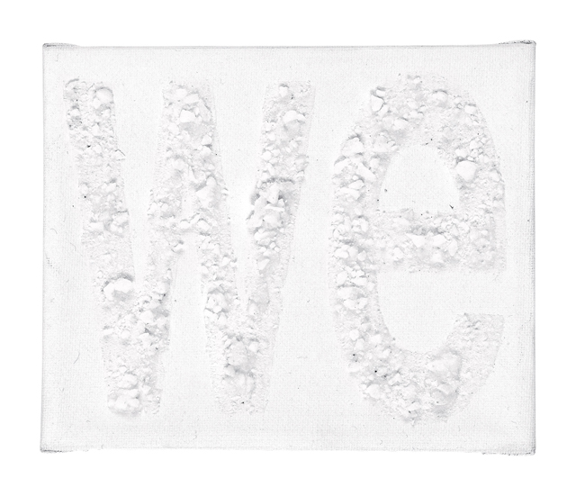 Antonis Pittas. We. Marble dust on canvas / Polvere di marmo su tela. 2014