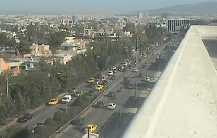 Εικόνα από τη Λεωφόρο Κηφισίας στο ύψος του Κολλεγίου