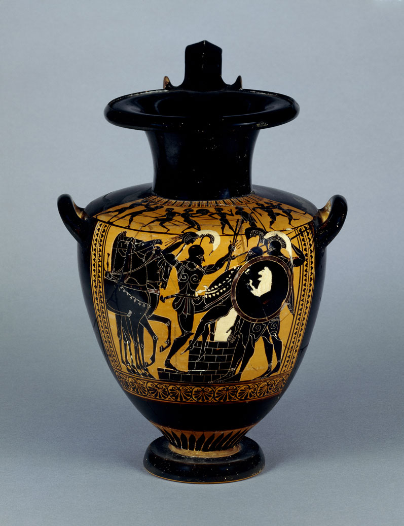  Ο Αχιλλέας να σκοτώνει τον Τρωίλο, μελανόμορφη, 510-500 π.Χ.