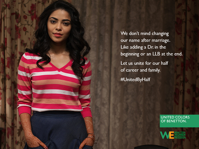H Benetton ξεκινά από την Ινδία τη διαφημιστική της εκστρατεία για την ισότητα των φύλων αμφισβητώντας τις κοινωνικές νορμές