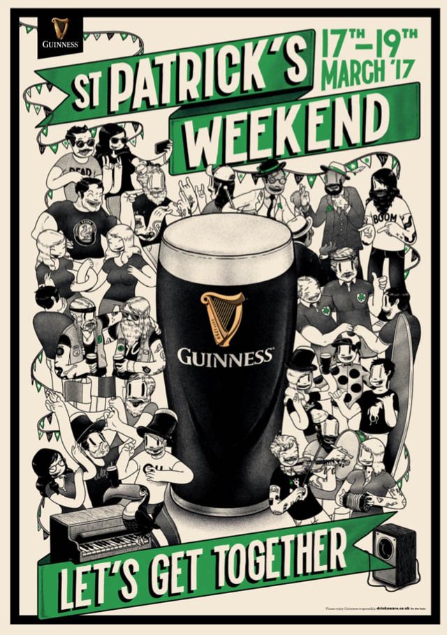 Η Guinness μας καλεί να γιορτάσουμε μαζί την ημέρα του Αγίου Πατρικίου. 17 Μαρτίου. Πάνω από 200 εκδηλώσεις και πάρτι για όλους σε όλη τη χώρα.