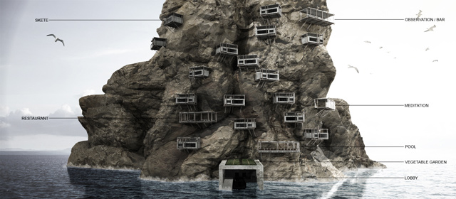 Για την καλύτερη λειτουργία του συγκροτήματος, ο Ελευθέριος Αμπατζής προέβλεψε επίσης τη δημιουργία ενός εστιατορίου, ενός μπαρ, μιας αίθουσας διαλογισμού, μιας πισίνας και ενός λαχανόκηπου