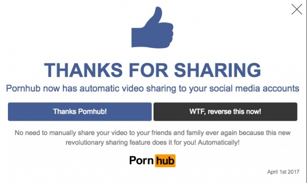 H επική φάρσα του Pornhub για την Πρωταπριλιά 