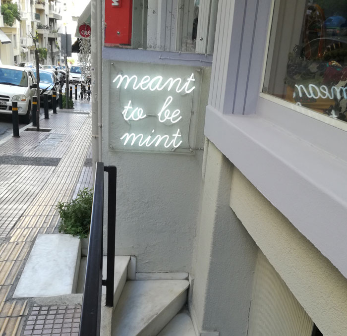 Μeant to be mint, Kολωνάκι Μeant to be mint, Kολωνάκι