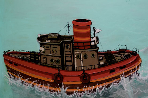 Μια Belleville από σπρέι © Alex Grymanis Trippin on Belleville. Η full color τοιχογραφία που υπογράφουν οι Billy Gee, Alex Martinez και Lune82 κάνει αυτή την εβδομάδα εντυπωσιακά εγκαίνια